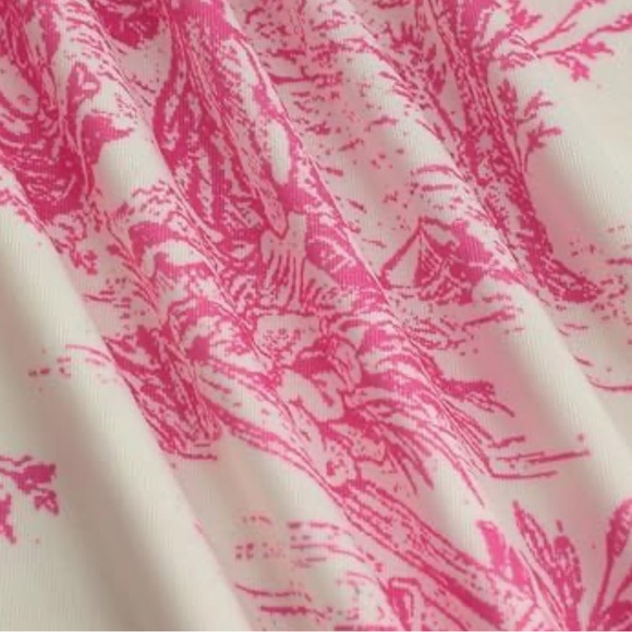 CIDER Toile De Jouy Ruched Mini Dress - Picture 2 of 13